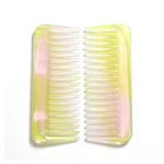 Translucent Wide Tooth Comb 16cm | Lemon & Blush Acetate - 4