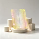 Translucent Wide Tooth Comb 16cm | Lemon & Blush Acetate - 9