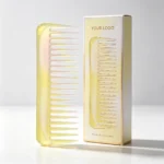 Translucent Wide Tooth Comb 16cm | Lemon & Blush Acetate - 10
