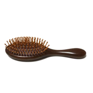Walnut Oval Cushion Brush 20.5cm | Ball-Tip Wooden Pins — product detail