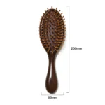 Walnut Oval Cushion Brush 20.5cm | Ball-Tip Wooden Pins - 5