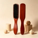 Wooden Fade Beard Brush 21cm | Three Rows of Boar Bristle - 3