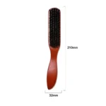 Wooden Fade Beard Brush 21cm | Three Rows of Boar Bristle - 6