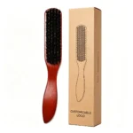 Wooden Fade Beard Brush 21cm | Three Rows of Boar Bristle - 7