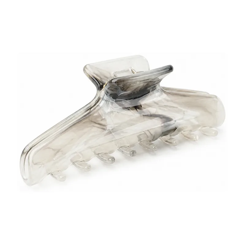 Translucent smoke grey acetate banana claw clip