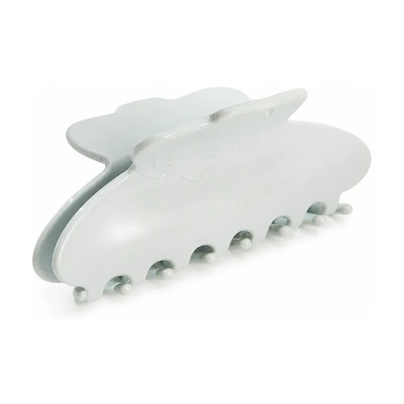 Cream blue acetate claw clip cut as a soft cloud silhouette